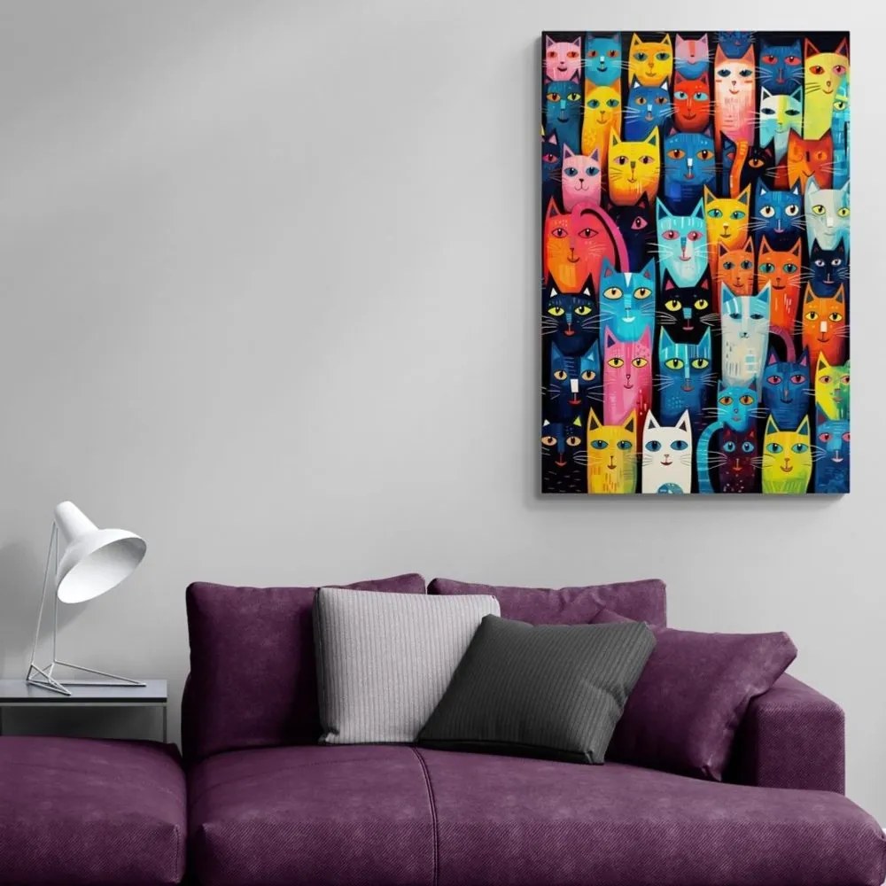 Quadro su tela – Collezione di gatti