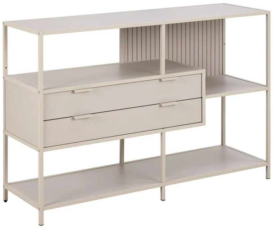 Libreria grigia 114x78x35 cm Seaford - Actona