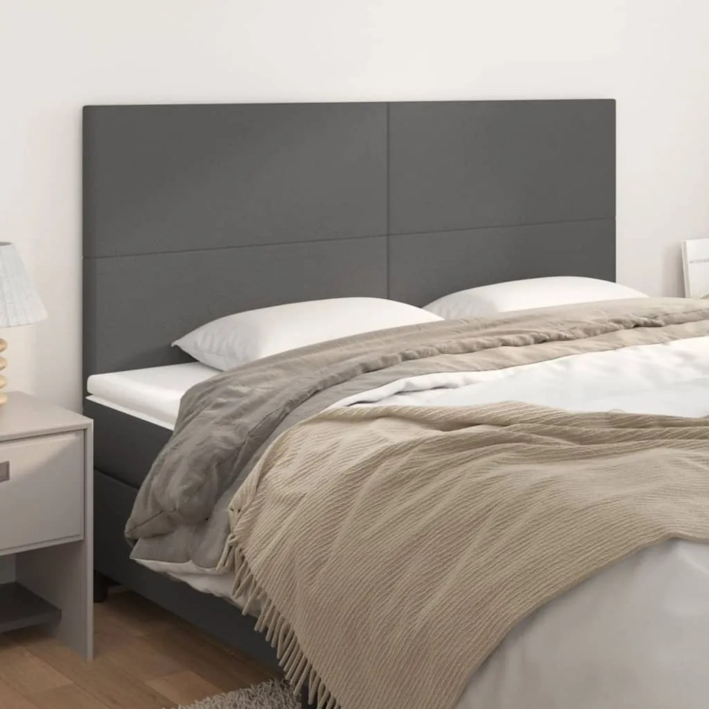 Testiera 4 Pz Grigio 90x5x78/88 Cm İn Similpelle /