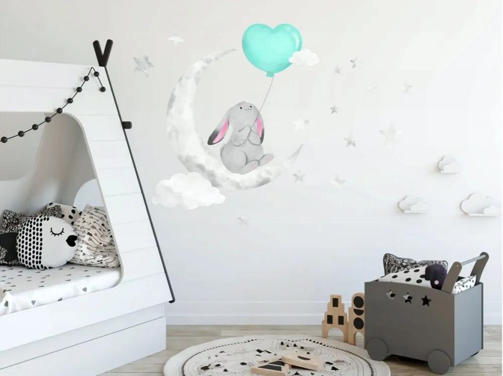Adesivo da muro per bambini Bunny In Love 60 x 120 cm