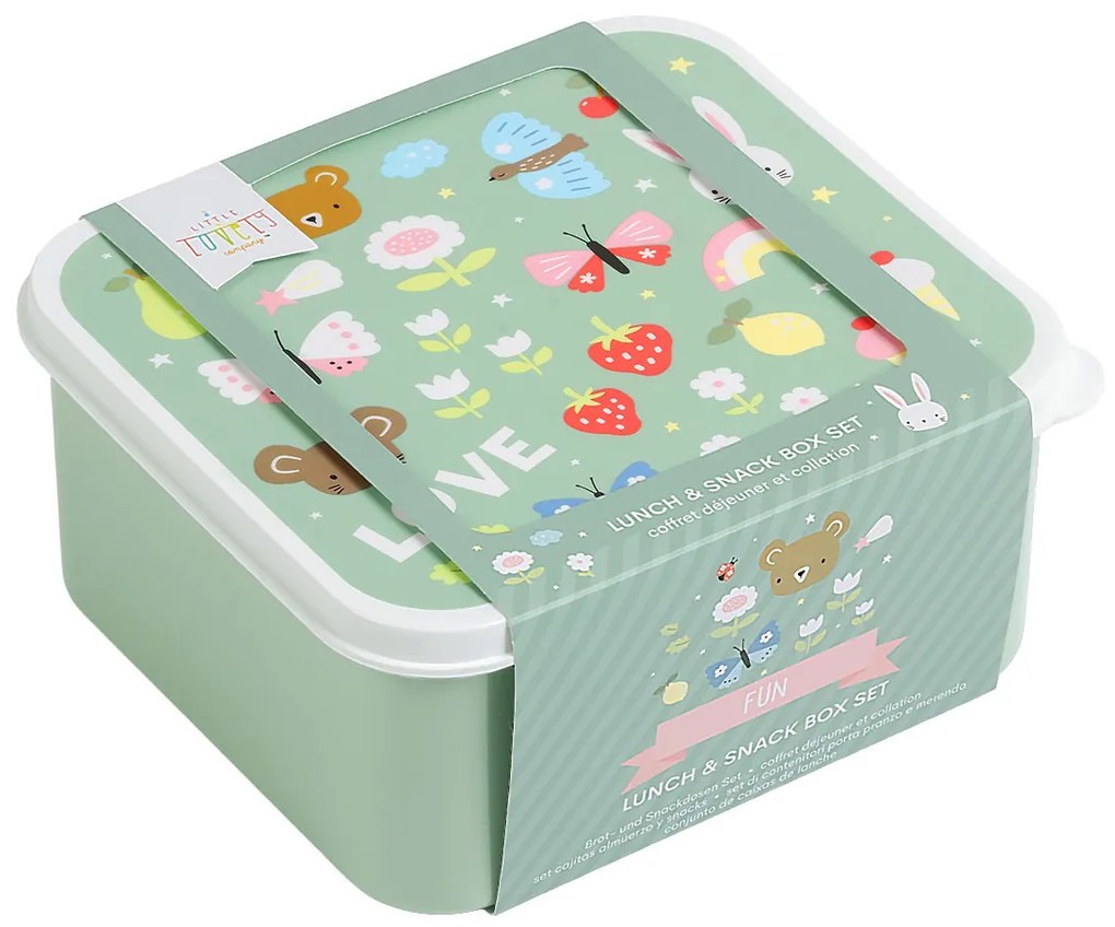 A Little Lovely Company - set di quattro scatole merenda - allegria