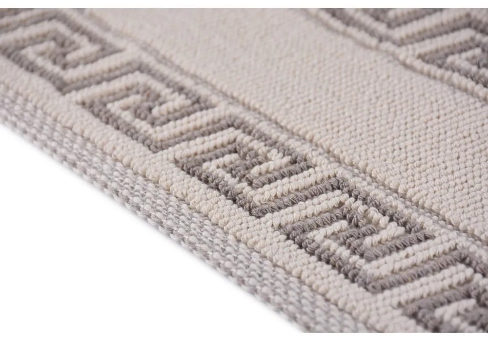 Passatoia per scale in cotone panna set da 16 pz 25x65 cm Versace Bej - Vitaus