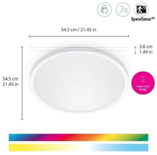 WiZ - Plafoniera LED RGB dimmerabile SUPERSLIM LED/32W/230V Wi-Fi bianco