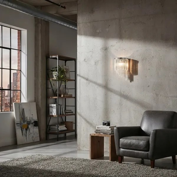 Ideal Lux - Applique di cristallo CARLTON 3xE14/40W/230V cromo lucido