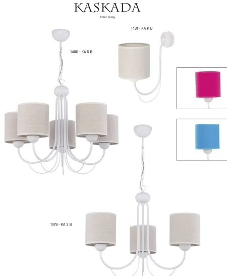 Jupiter 1480 - Lampadario con catena KASKADA 5xE27/60W/230V