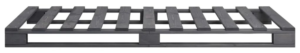 Giroletto in pallet grigio legno massello di pino 90x200 cm