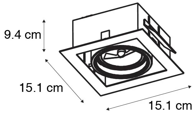 Set di 6 Faretti da Incasso Moderni Bianchi Regolabili - Oneon 70