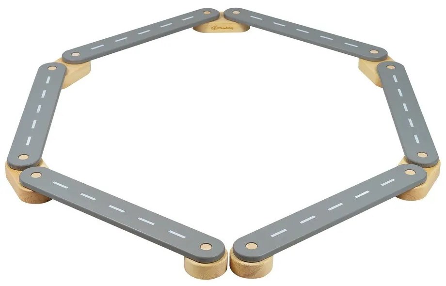 Trave di equilibrio montessori grigia in pino massiccio 10x408x5 cm Montessori – Meowbaby