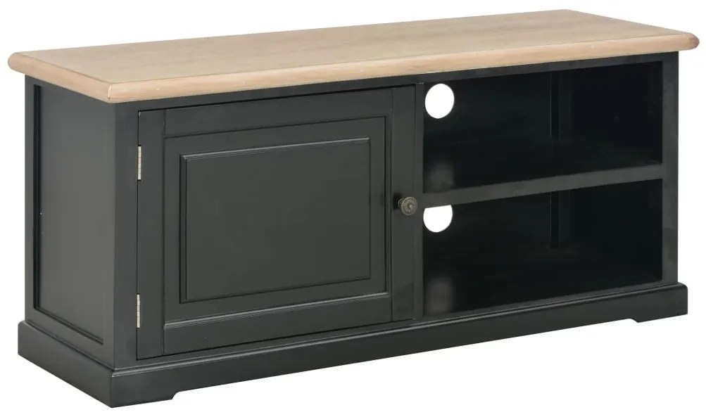 Mobile porta tv nero 90x30x40 cm in legno