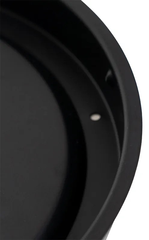 Plafoniera classica nera con vetro opalino 30 cm IP44 - Nohmi