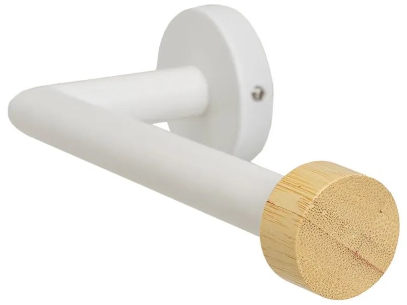 Porta carta igienica a parete in metallo bianco - Casa Selección