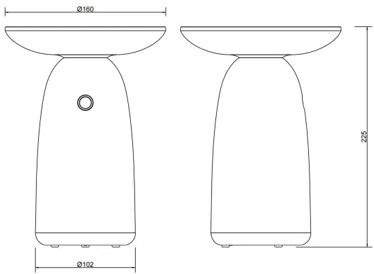 Globo 36625S - Lampada solare touch LED Dimmerabile LED/10W/3,7V IP54 nero