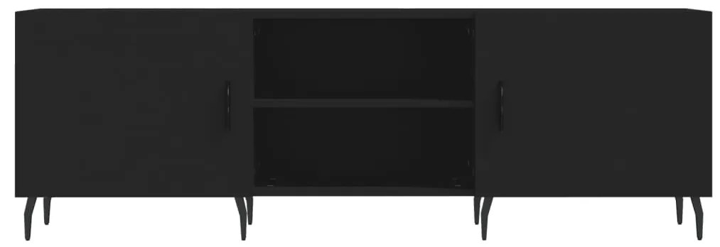 Mobile porta tv nero 150x30x50 cm in legno multistrato