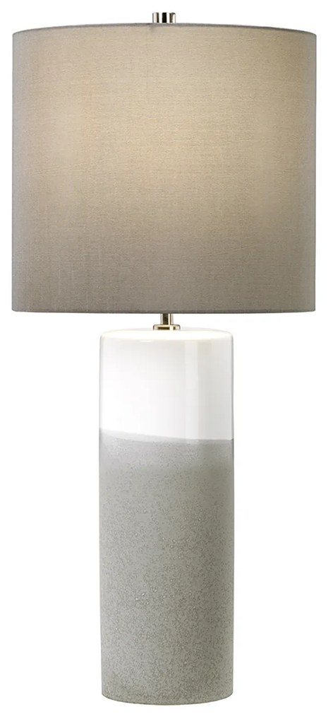 Lampada Da Scrivania Contemporanea Fulwell Porcellana Bianco Grigio 1 Luce E27