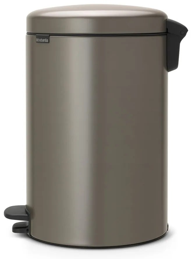 Cestino per la spazzatura grigio in acciaio con pedale 20 l NewIcon – Brabantia