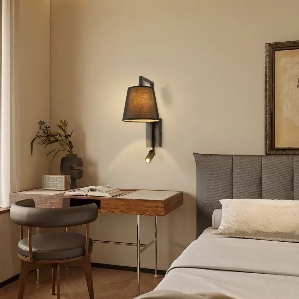 Brilagi - Applique a LED RAYA 1xE14/40W/230V + LED/3W nero