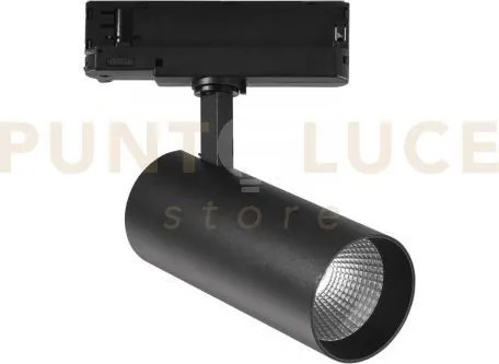 Proiettore a binario led jet 30fm nero 30w 4700lm 3000k 7x15cm