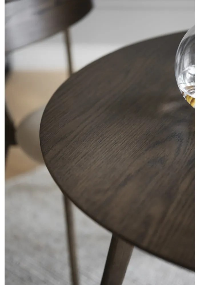 Tavolo da pranzo rotondo in rovere marrone scuro ø 115 cm Yumi - Rowico