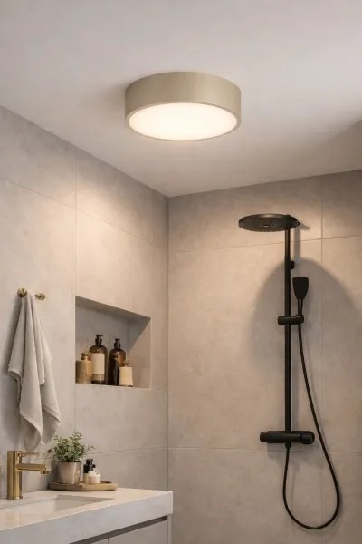 Brilagi - Plafoniera da bagno POOL 3xE27/15W/230V Ø 40 cm IP54 beige