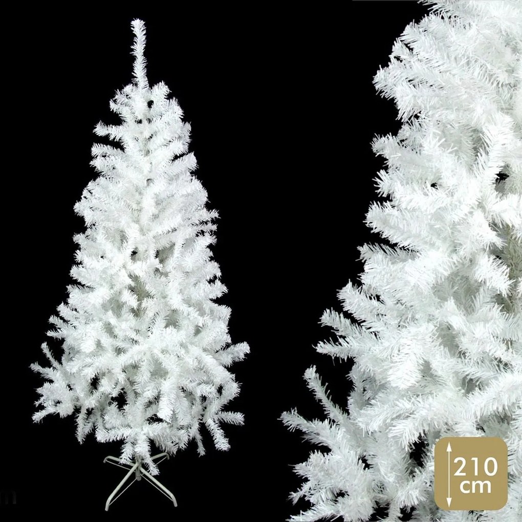 Albero di Natale Bianco PVC Metallo Polietilene 110 x 110 x 210 cm