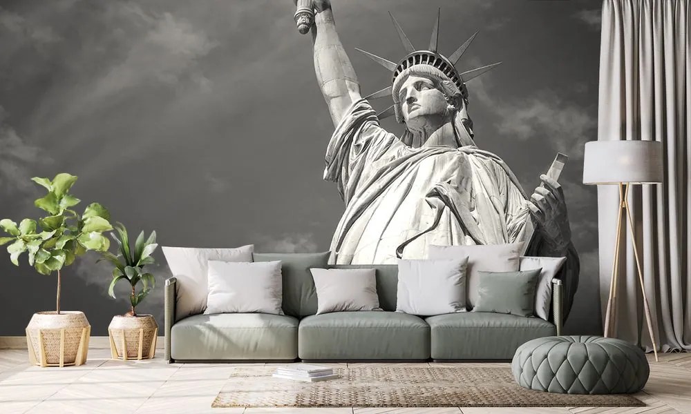 Carta da parati – Statua della Libertà in bianco e nero