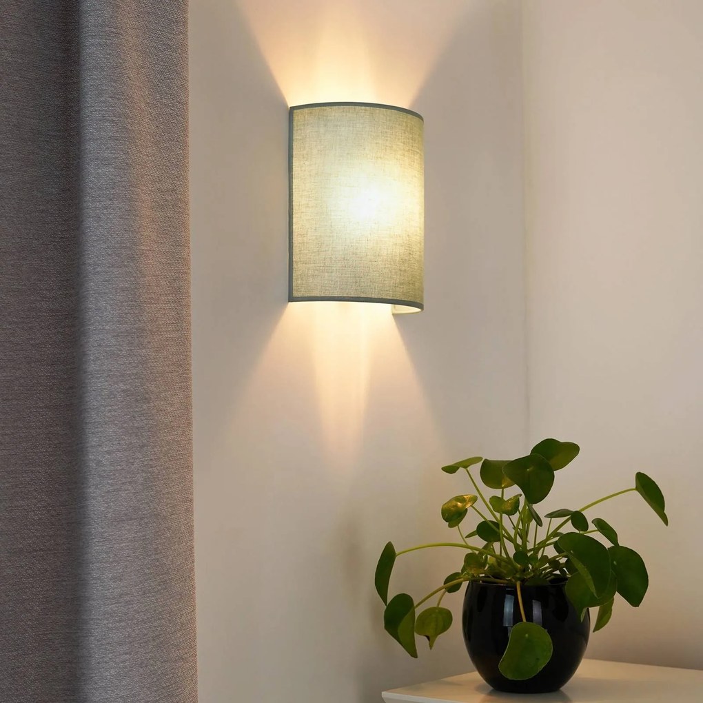 Duolla Applique Celine, salvia, tessuto, E27