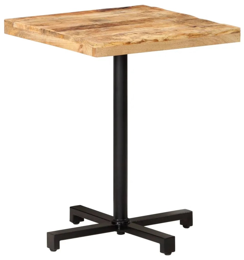 Tavolino Da Bistrot Quadrato 60x60x75 Cm Legno Di Mango Grezzo /