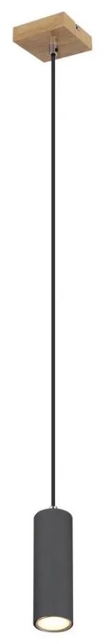 Globo 57911HG - Lampadario su corda ROBBY 1xGU10/35W/230V grigio/marrone