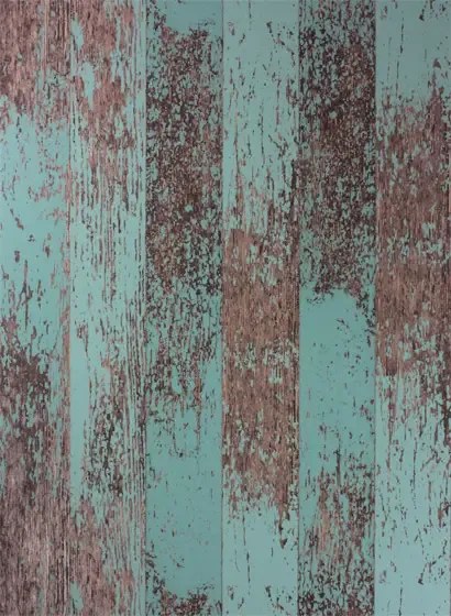 Osborne & Little Carta da parati Driftwood - Teal/ Metallic Copper