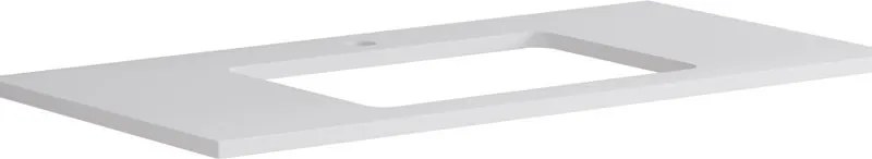 Top per lavabo Niwa18045 semincasso L 90 x H 1.8 x P 46 cm laccato opaco bianco truciolare