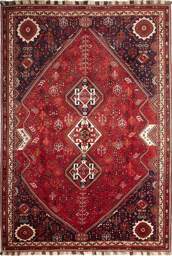 Gashghai Tappeto persiano 330 x 230 Rosso (Iran) Annodato A Mano
