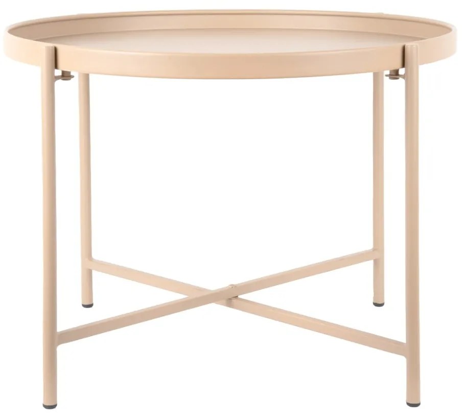 Tavolino da salotto rotondo beige in metallo ø 50 cm Meseta – Leitmotiv