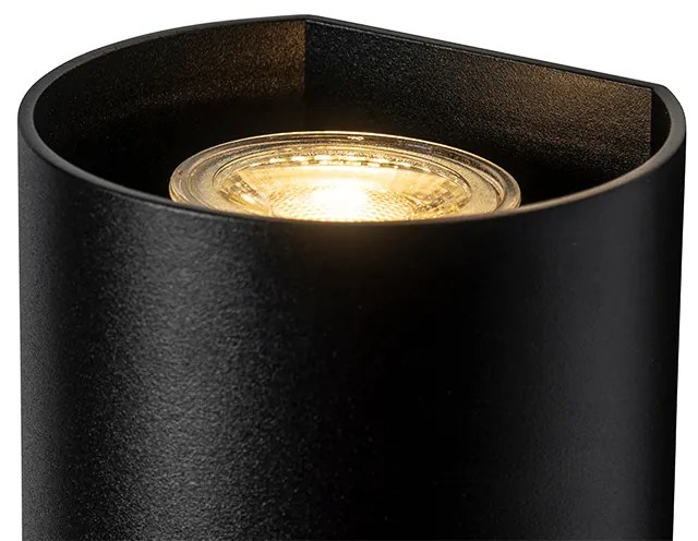 Applique da parete rotonda di design nera - Sabbir