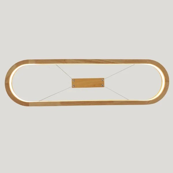 Brilagi - Lampadario LED a sospensione su cavo UMEA WOOD LED/30W/230V 70x20 cm legno di hevea