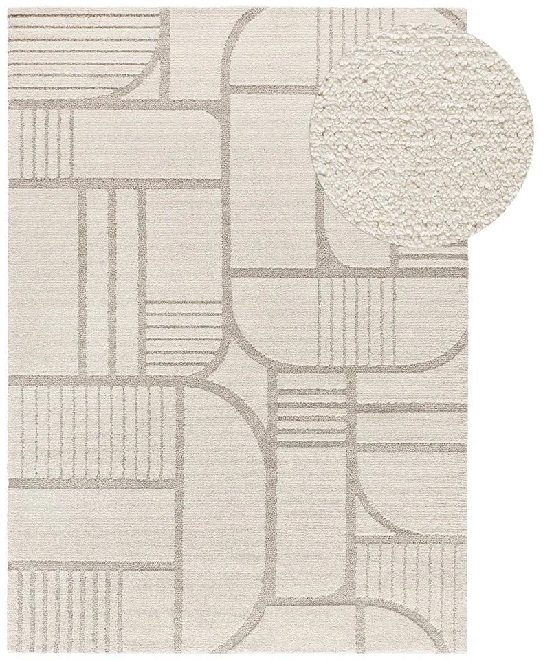 Tappeto crema 120x170 cm Snowy - Universal