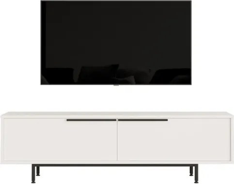 Mobile TV Con Piedini In Ferro 2 Ante Frontali 160x36x45 Ocean Bianco