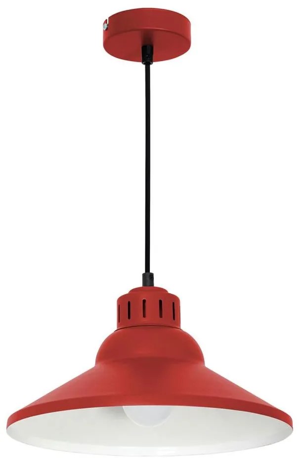 Lampadario a sospensione con filo WORKS 1xE27/15W/230V rosso