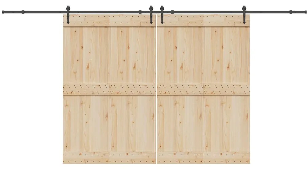 Kit Di Binari Per Porte Scorrevoli 427 Cm Acciaio Nero /