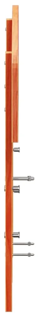 Testiera marrone cera 140 cm in legno massello di pino