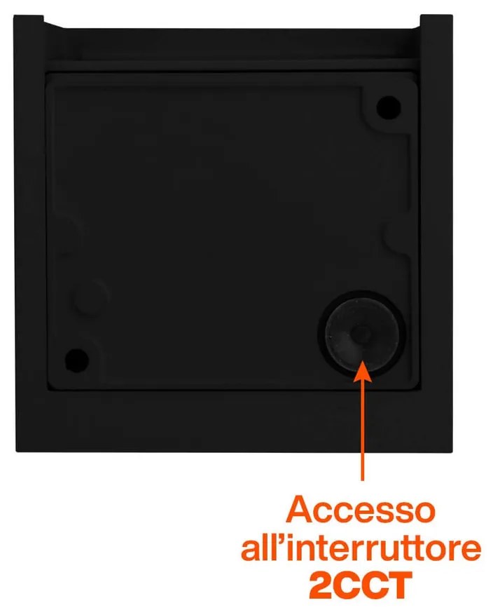 Applique LED Cubo 10W IP65 Nero - 2CCT Colore Bianco Variabile CCT