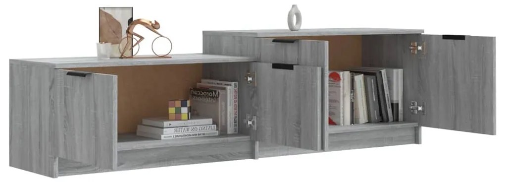 Mobile tv grigio sonoma 158,5x36x45 cm in legno multistrato