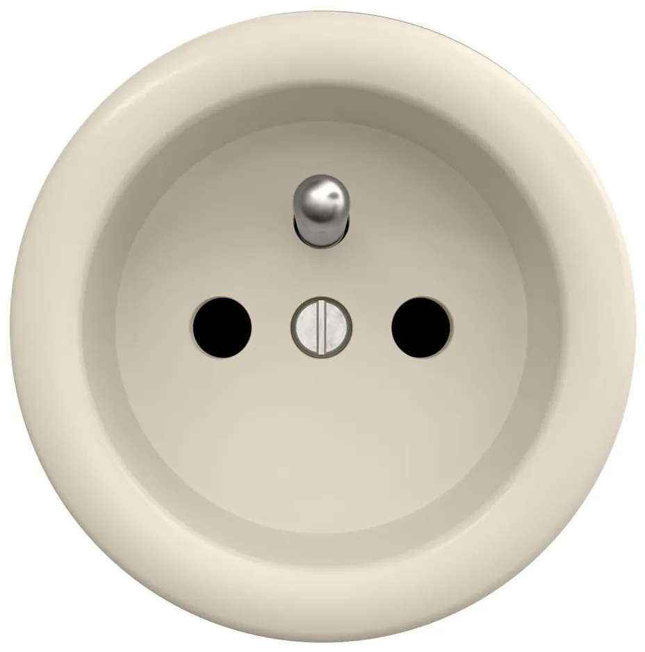 Kliklap - Presa domestica in stile retrò senza cornice 230V beige