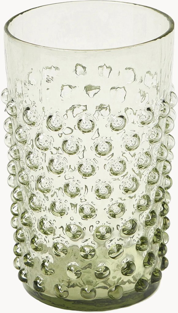 Bicchieri per acqua in vetro soffiato Hobnail 6 pz