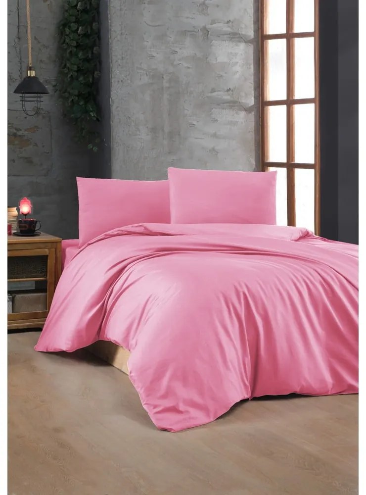 Biancheria da letto rosa in cotone renforcé per letto singolo 140x200 cm – Mijolnir