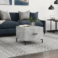 Tavolino Salotto Grigio Cemento 50x50x40 cm Legno Multistratocod mxl 80479