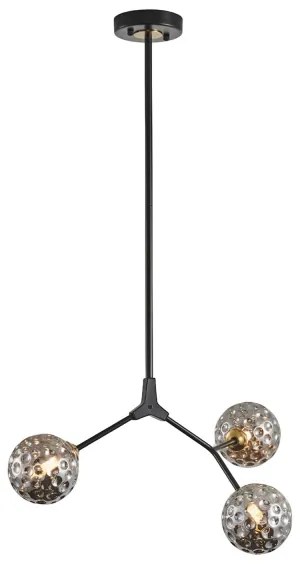 Lampadario a sospensione con supporto rigido 3xG9/15W/230V grigio