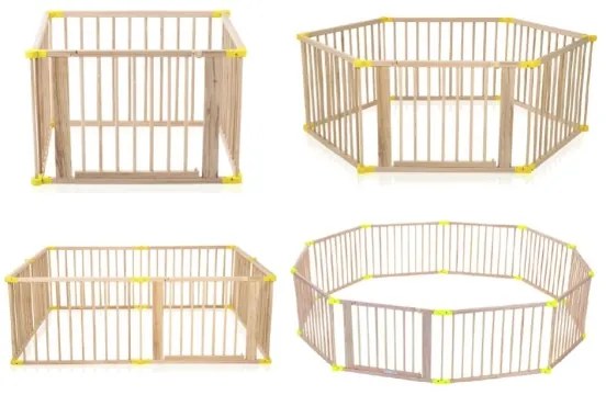 2Kids Toys - Recinto in legno per bambini XXL 210x210 cm beige