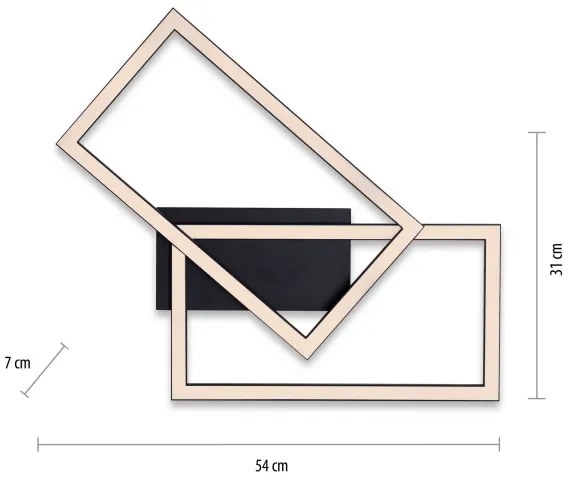 Leuchten Direkt 14692-18 - Plafoniera LED dimmerabile IVEN LED/36W/230V