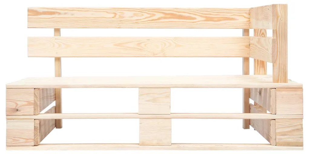 Divano angolare da giardino su pallet legno di pino impregnato