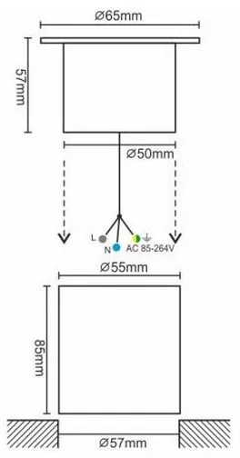 Lampada LED segnapasso da esterno LED/4W/85-264V IP67 2800K